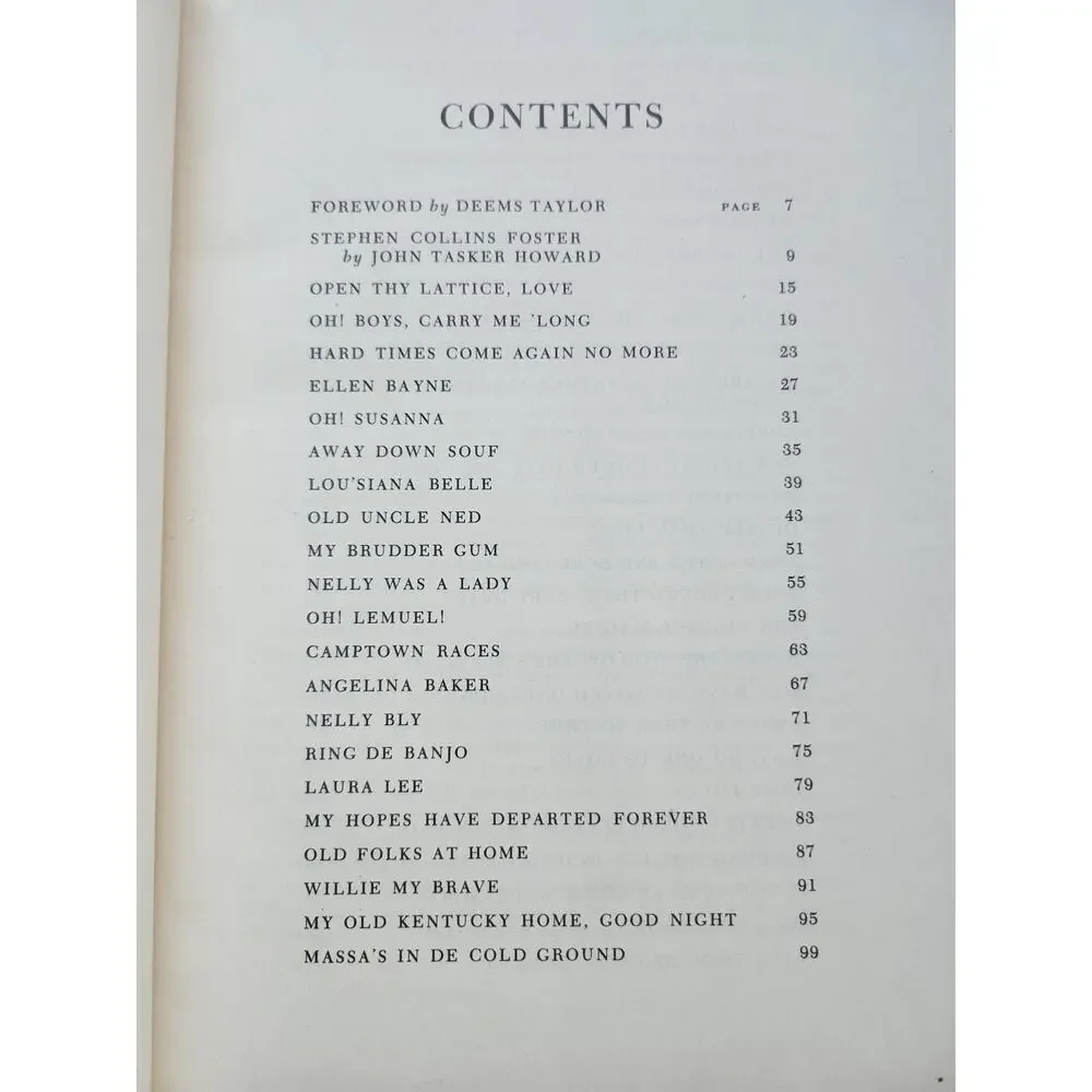 1947, Treasure of Stephen Foster, antique music book